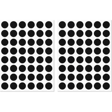 96pcs Felt Pads for Door Closet, 1.2 cm Round Dampers Silent Furniture Stickers Felt Tools for Furniture Kitchen Floor Drawers Table Chair (Black) (1/5)