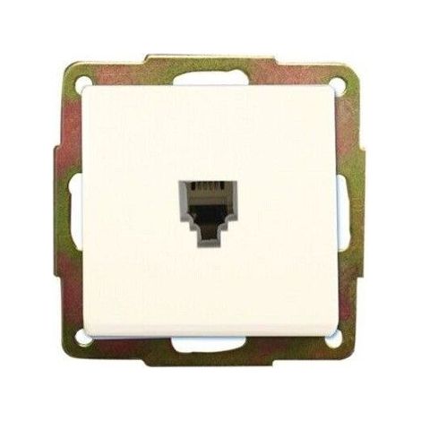 Base encastrée avec prise téléphonique GSC blanche