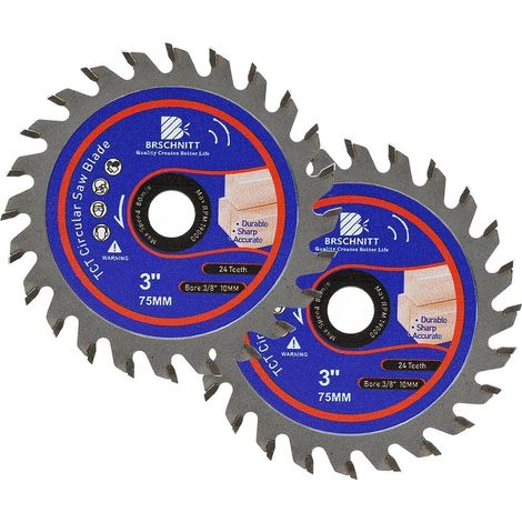 Kreissägeblatt 75mm 24Zähne Hartmetallbestückt für Holz, Kunststoff, PVC (1/5)