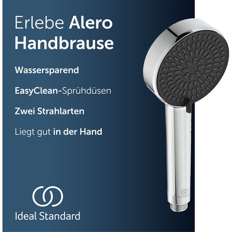 Ideal Standard Handbrause Alero, Wassersparend, Variable Strahlarten, Liegt gut in der Hand (1/5)
