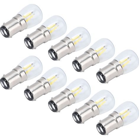 Lot de 10 ampoules B15D de 2 W, adaptées aux suspensions, plafonniers, appliques murales et lampes de table. (1/5)