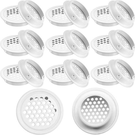 20PCS Grille de Ventilation Blanc, Grille d'Aération Ronde 35mm, Grille de Ventilation Inox Grille Aeration Ronde Blanc Grille de Ventilation Ronde Grille d'Aération Trou pour Armoire Placard (1/4)