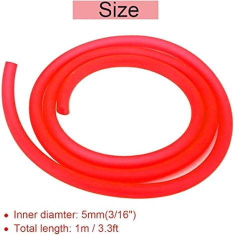 Tube de Tuyau de gaz Rouge pour GY6 50cc 110cc 150cc 125cc 150cc 139QMB 157QMJ Scooter ATV, Quad Hammerhead Twister 150 GTS Buggy Go Kart Pièces, avec Clips de Filtre à Carburant (1/5)