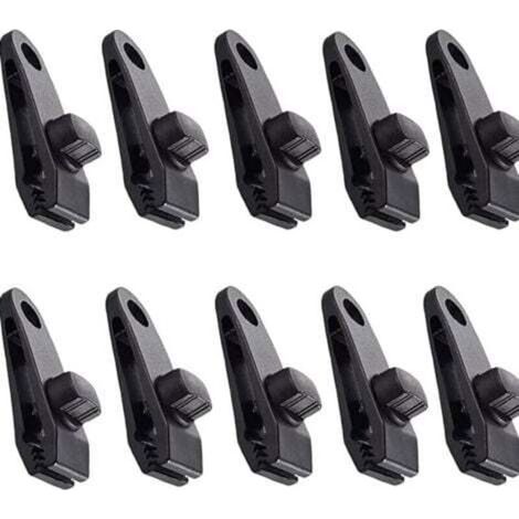 10-Piece Tarp Clips, Tent Clips, Awning Clips, Awning Clamps for Camping Awnings, Tarp Clips, Tarp Clips for Awnings for Outdoor Activities, Black