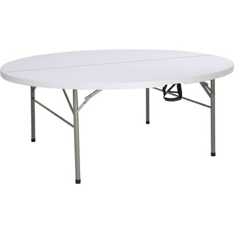 Table ronde pliante en polyéthylène (Ø)1830 mm, blanche