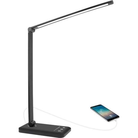Schreibtischlampe, 52 LEDs, flexibel, USB-wiederaufladbar, 2000 mAh, 5 Farbmodi, 10 Helligkeitsstufen (1/4)