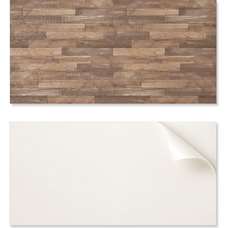Paquete de baldosas de vinilo decorativas con dise帽o de tablones para suelo de cocina o ba帽o, 6x60x30 cm.