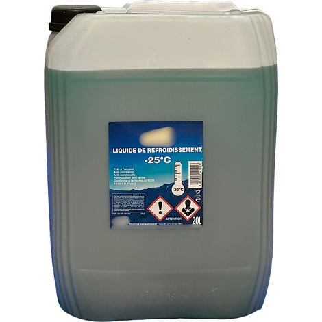 Topcar – Liquide de refroidissement -25°C – Bidon de 20 litres – LR25020OC – Protection contre la corrosion renforcée – Pour moteurs à injection directe