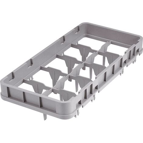 Extension casier grande mi profondeur - 50.2 x 25.2 x 5.1 cm - Gris Clair - Lot de 12 - Cambro