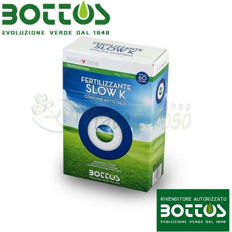 Slow K 13-5-20 + 2 MgO - Fertilizzante per prato da 4 Kg