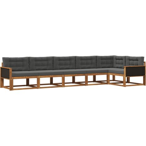 Outdoor Sofa Set 6 pcs Natural and Anthracite vidaXL (1/5)