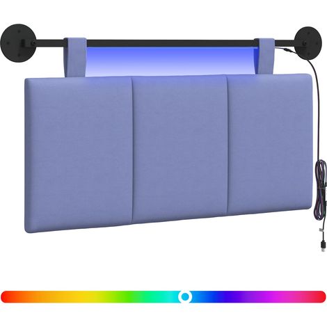 Maison Exclusive - Hängendes Kopfteil Mit LED Licht Jeans blau St