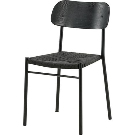 Polly chaise de salle à manger noir. (1/5)