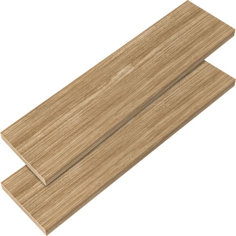 CASARIA® Floating Shelves Including Bracket  Wall Shelving Living Room Kitchen Bedroom Office  38mm Thick  Hidden Wall Fixing  15kg Capacity MDF  2er Set Eiche (de), 90cm (de)
