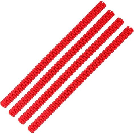 Lot de 4 protections de grille de four en silicone résistantes à la chaleur, protègent contre les brûlures et les cicatrices, protège-bords de grille de four en silicone (1/5)