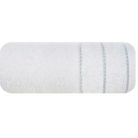 Mari Handtuch 50x90 weiß mit Samtrand 500g/m2