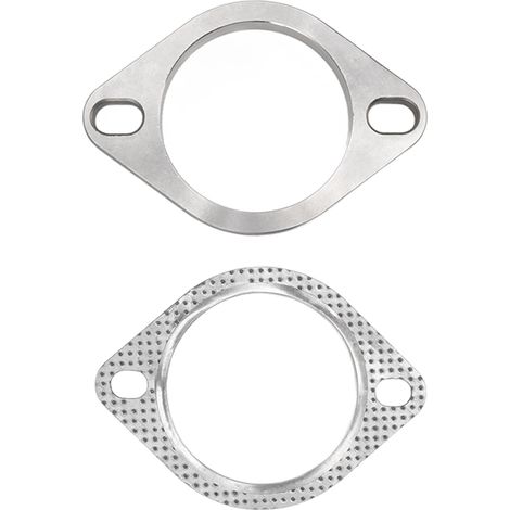 Kit de raccordement de bride d'échappement à 2 boulons de 3 pouces, type universel en alliage métallique, convient aux collecteurs d'échappement et aux collecteurs d'échappement centraux à arrière. (1/5)