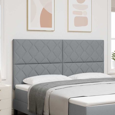 vidaXL Tête de lit Gris clair 180 cm tissu (1/5)