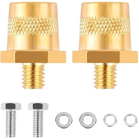Paire D'Adaptateurs De Batterie En Laiton M8, Bornes De Batterie Pour Batteries De Voiture (Stil 2) (1/5)