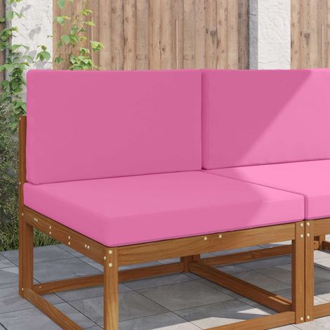 Cojín para sofá de exterior 2 pcs Rosa Poliéster