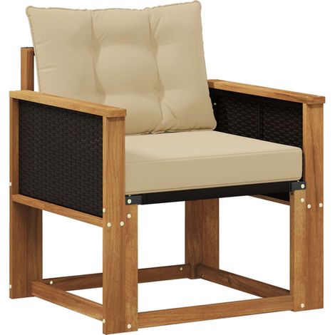 Maison Exclusive - Outdoor Mittelsofa Massivholz Akazie Natur (1/5)