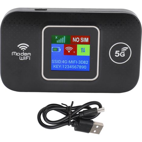 Point d'accès WiFi mobile 4G LTE à écran couleur, routeur Internet sans fil avec fente pour carte SIM, routeur WiFi portable pour l'Europe (1/5)