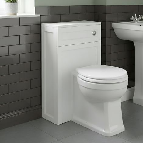 Orbit Harrogate Back to Wall WC Toilet Unit 550mm Wide - Arctic White