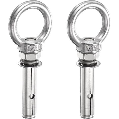 Goujon D'ancrage À Anneau M10x45mm, Anneau En Acier Inoxydable Goujon D'ancrage À Expansion Vis À Oeil Lourd Avec Anneau Pour Mur En Béton Maçonnerie (1/5)