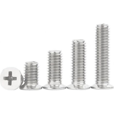 M3x6mm Small Countersunk Head Machine Screws, 304 Stainless Steel Cross Head Machine Bolt, for Home, Industry, 20 Pieces (1/5)