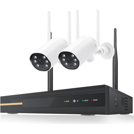 Système de caméra de sécurité à domicile 8CH NVR 3MP système de caméra sans fil enregistrement Audio extérieur étanche P2P Wifi sécurité IP caméra ensemble Kit de Surveillance vidéo ( Size : None , Co (1/5)