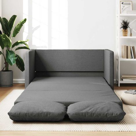 Sofá cama de suelo 2 en 1 tela gris oscuro 112x174x55 cm vidaXL (1/5)
