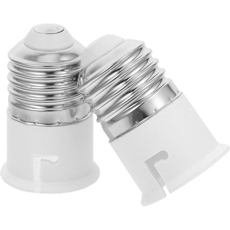 Adaptateur de Douille Lampe E27 vers B22 en Pbt Blanc, Installation Facile et Gain de Temps, Lot de 2 pour Éclairage à Domicile et Commerces (1/5)