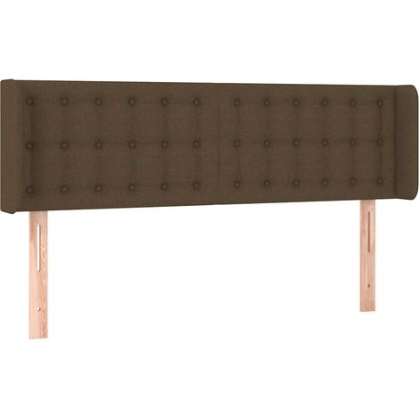 Maison Exclusive - Cabecero de tela gris oscuro 147x16x78/88 cm (1/5)