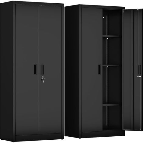 Metal Storage Cabinet with 2 Doors and 3 Adjustable (1/5)