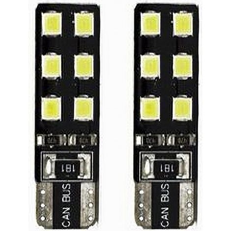 Trade Shop - Lampadina Di Posizione T10 Maxtech T-103528 12v 12led Canbus 6000k Ultra Luminose - (1/2)