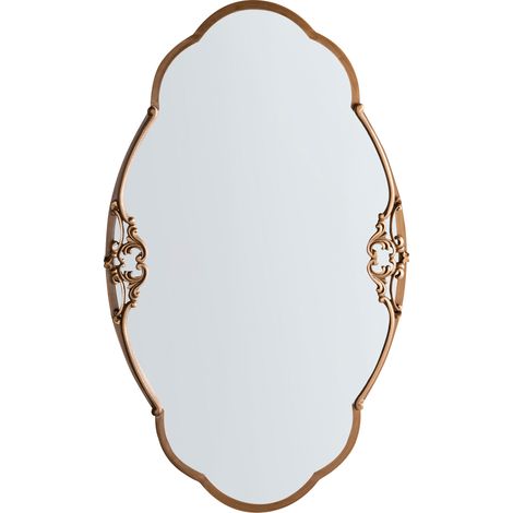 Espejo de pared estilo glamour vintage decorativo con marco de metal dorado Epannes (1/5)