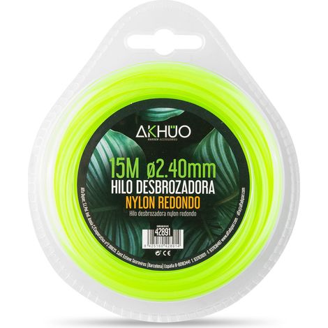 Fil de débroussailleuse en nylon Akhuo 2,4 mm 15 m