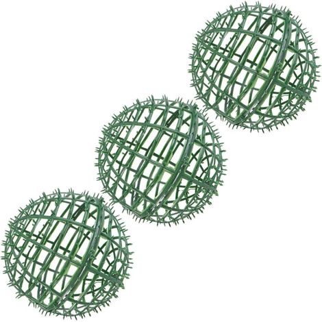 3 Supports pour Plante, Cadre Plastique Vert, Structure Topiaire, Pour Jardin Et Terrasse (1/5)