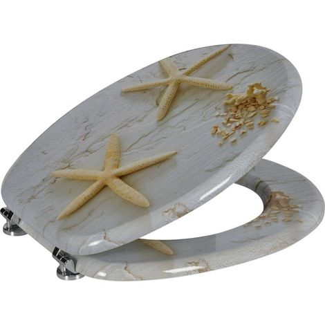 Aqualine Funny - Sedile del water con stampa di stelle marine HY1185