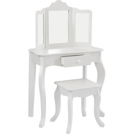 Kids Vanity Table and Stool Set - L30 x W60 x H98.5 cm