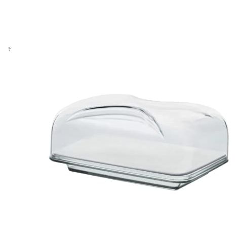 Guzzini Copriformaggio Rettangolare Gocce, Trasparente, 25.5 x 18 x h11.5 cm (1/4)