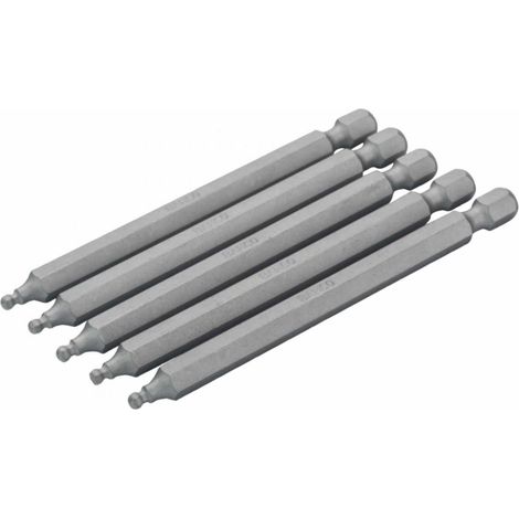 Bahco 1/4 Standard Schraubendreher Bits für 4 mm Sechskantschrauben mit Kugelkopf 89 mm - 2 Stk. pro Blisterpackung (1/3)