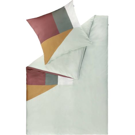 SCHÖNER WOHNEN Biancheria da letto Renforcé JULIEN - 1 pezzo 135x200 cm, Menta