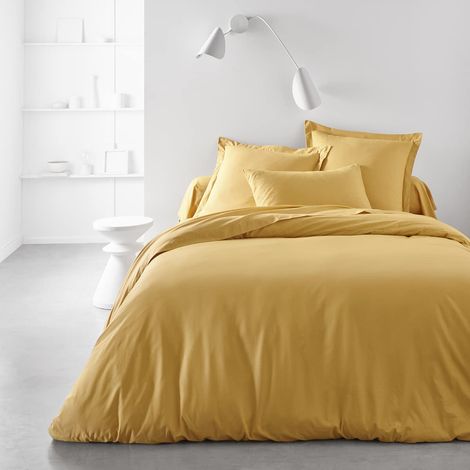 Housse de Couette 240X260 2 Personnes Coton Ocre (1/3)