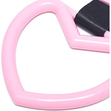 Anneau de signalisation décoratif universel en forme de cœur pour poignée de voiture, en plastique robuste, rose, à fixer sur le pare-chocs arrière. (1/5)
