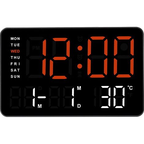 Réveil électronique multifonctionnel simple à LED, horloge de chevet, horloge numérique simple GH0722 (1/4)
