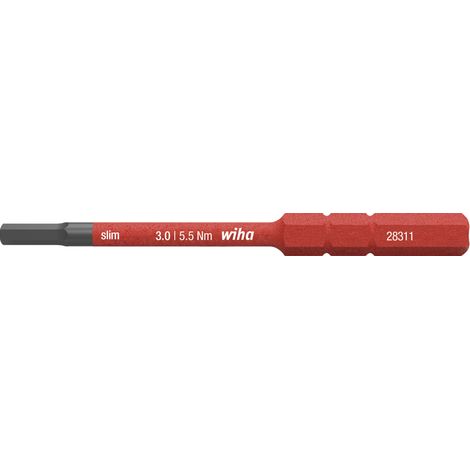 Wiha Embout slim electric Six pans 3.0 mm x 75 mm (37147)
