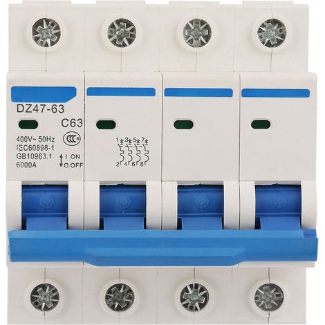 Belme DZ47-63 4P 63A Leistungsschalter, Miniatur-Hochleistungs-Leistungsschalter (1/5)