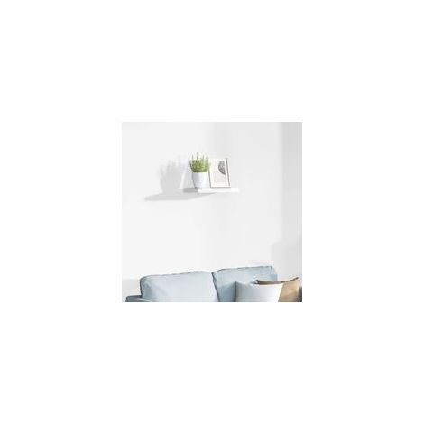 Étagère flottante, blanc brillant, 40 x 23 x 3,8 cm, MDF- Crezuo (1/4)