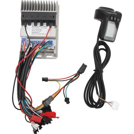 Manette d'accélérateur à pouce pour vélo électrique 36V 48V 500W 28A avec écran LCD, kit de contrôleur en aluminium moulé pour scooter électrique (1/5)